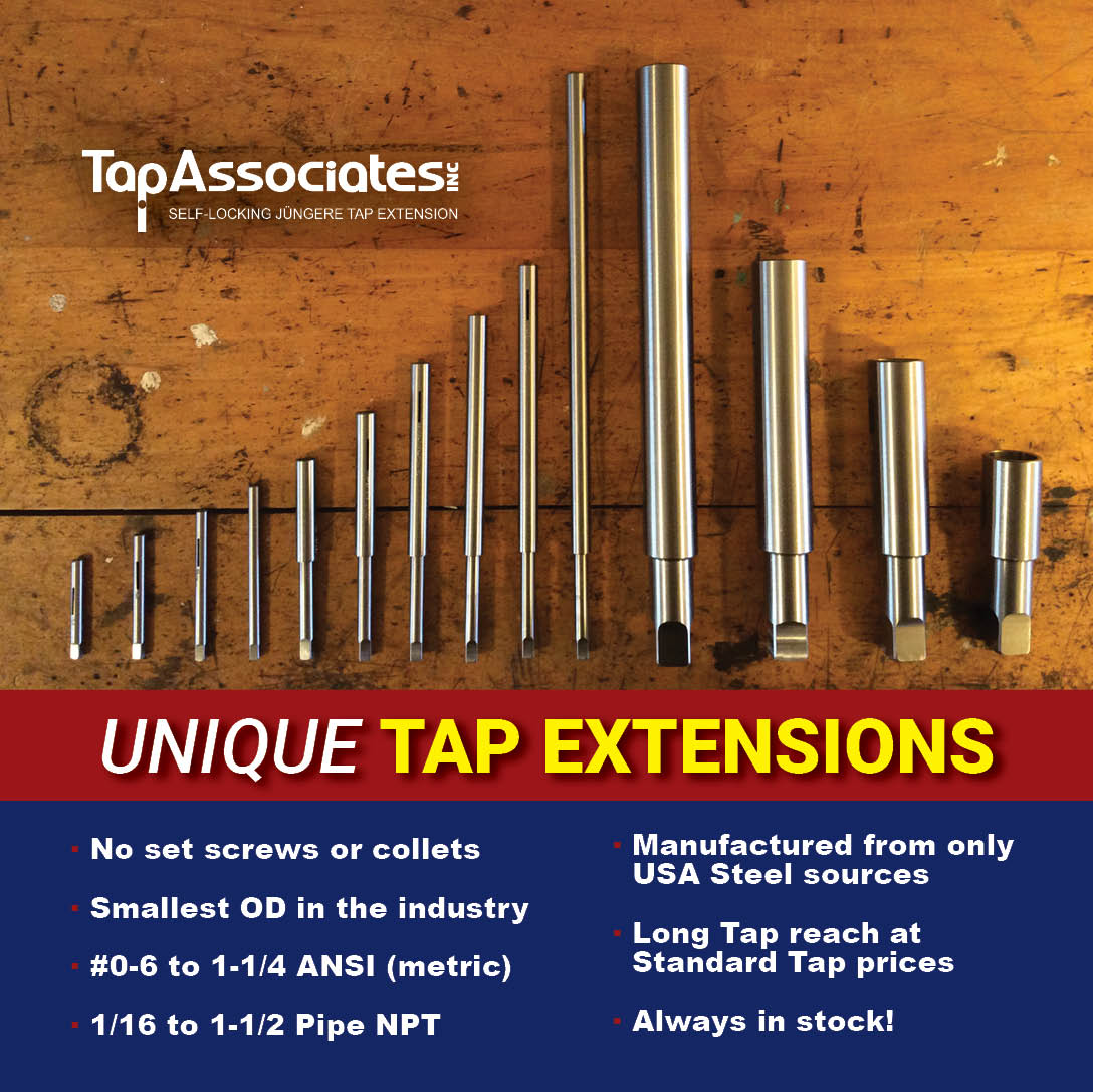1-1/4" (m30) x 8" Tap Extension ANSI 101 series
